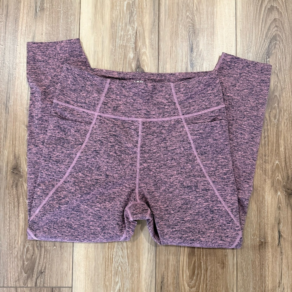 JoyLab Marled Mauve Cropped High Rise Pocket Leggings Women’s M